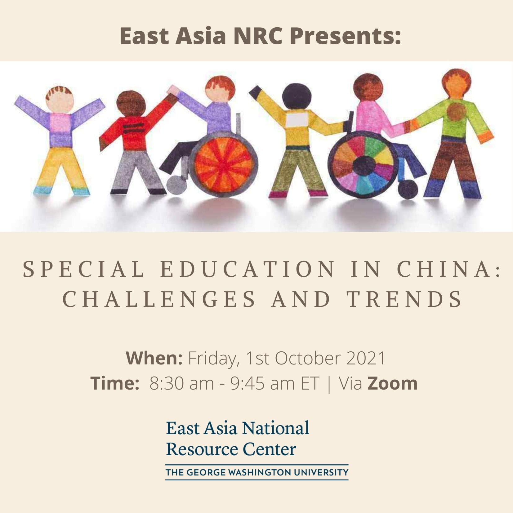 event flyer for Special Education in China