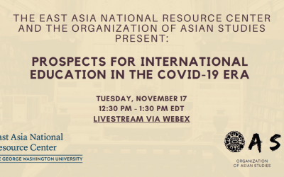 [11/17/2020] Prospects for International Education in the COVID-19 Era