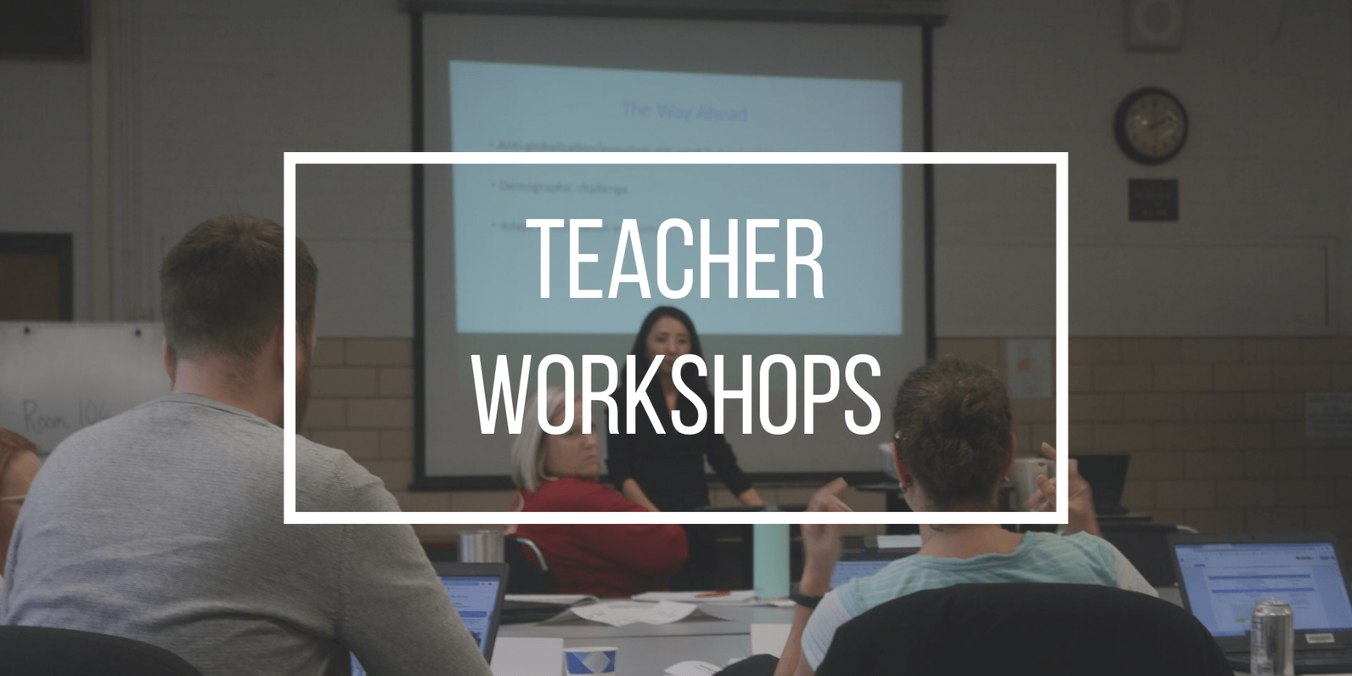 banner for teacher workshops